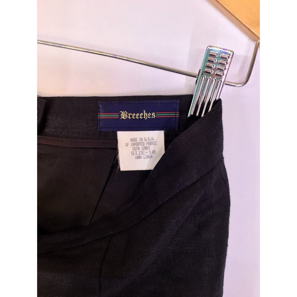 Breeches Linen Pencil Skirt Lined Black USA Vintage Women’s Size 10 - Picture 4 of 5